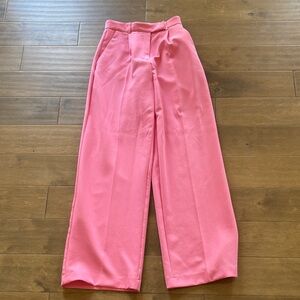 Zara Pink Wide-Leg Trousers